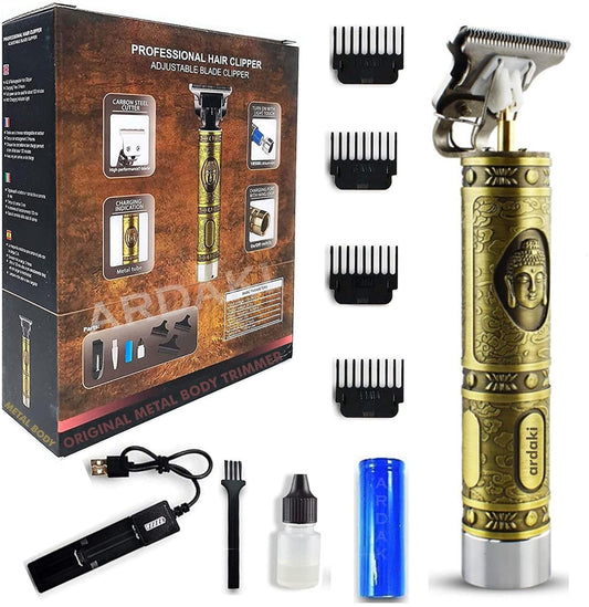 Rechargeable Beard & Hair Trimmer for Men | Professional Cordless Clipper | Gold ZAVION