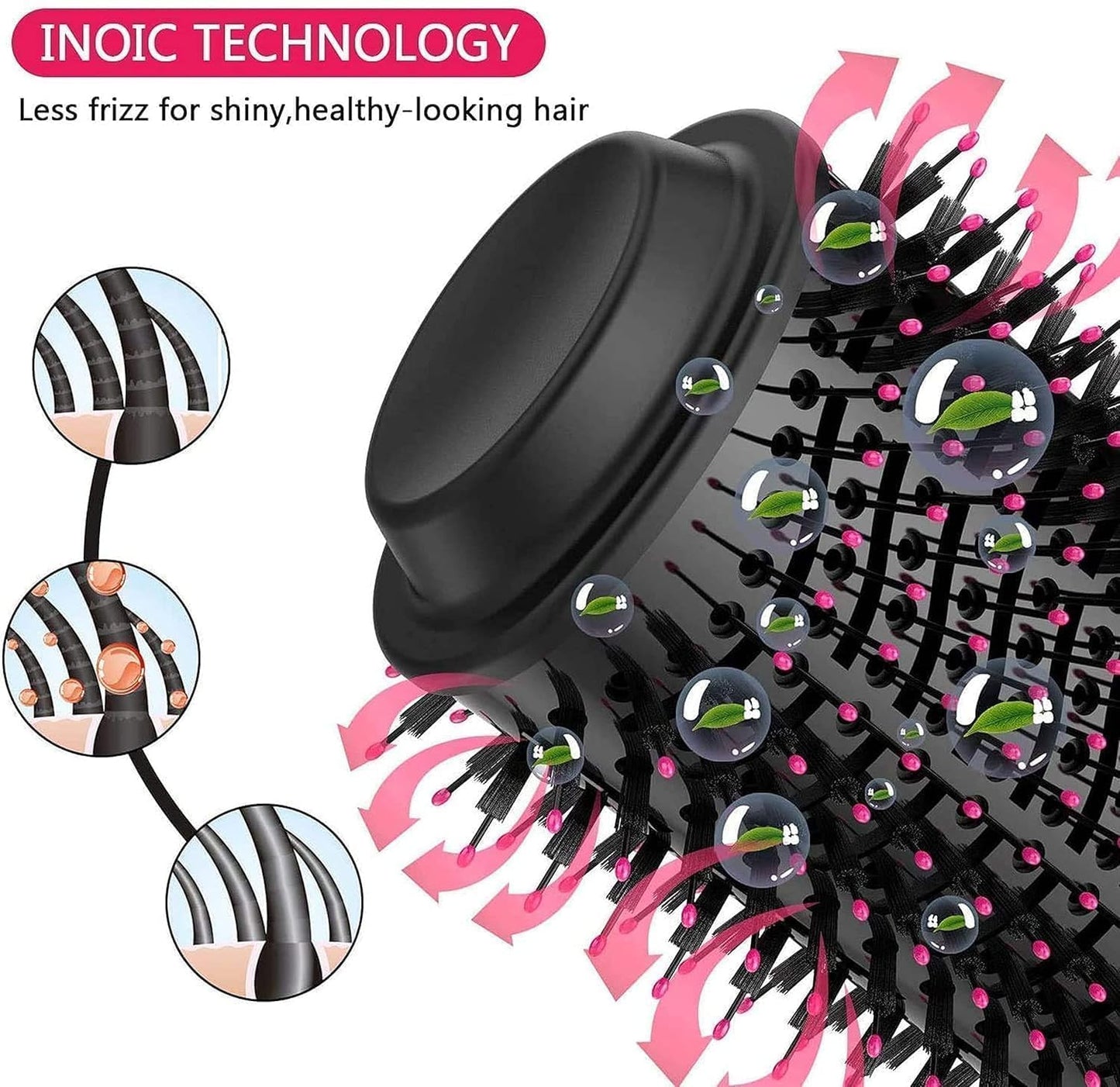 One Step Hot Air Brush โ 4-in-1 Hair Dryer & Volumizer | Ionic Straightener, Curler & Detangler Brush for Frizz-Free Salon Blowout (All Hair Types) ZAVION