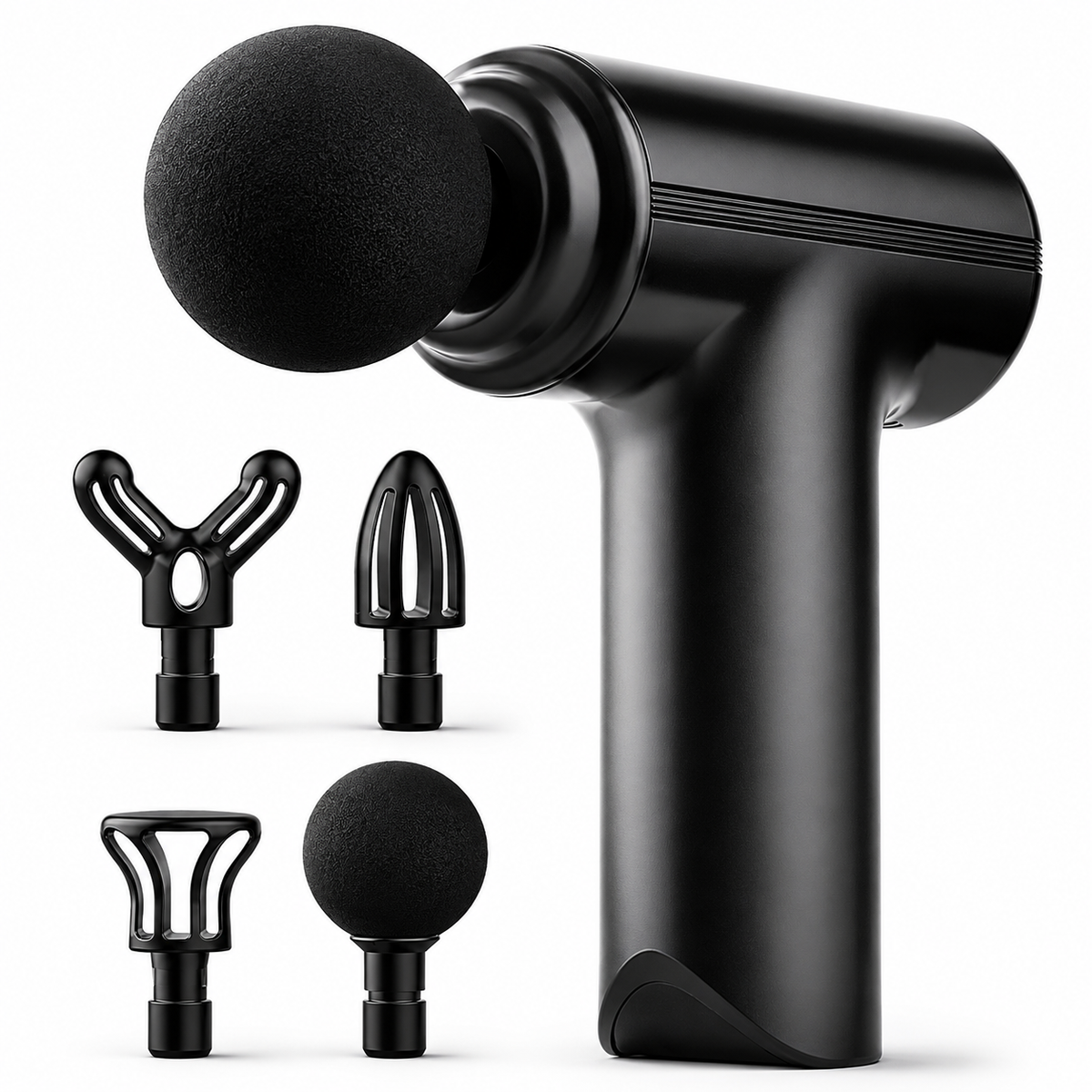 Charge Go Deep Tissue Massage Gun | 4 Massage Heads, 6 Speed Levels & Type-C Charging ZAVION