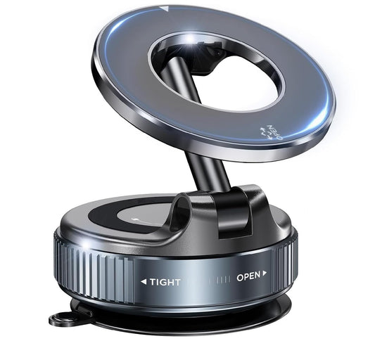 MagLock™ Vacuum Phone Holder – 360° Magnetic Grip | Ultra Strong Suction Mount for Car, Home & Gym