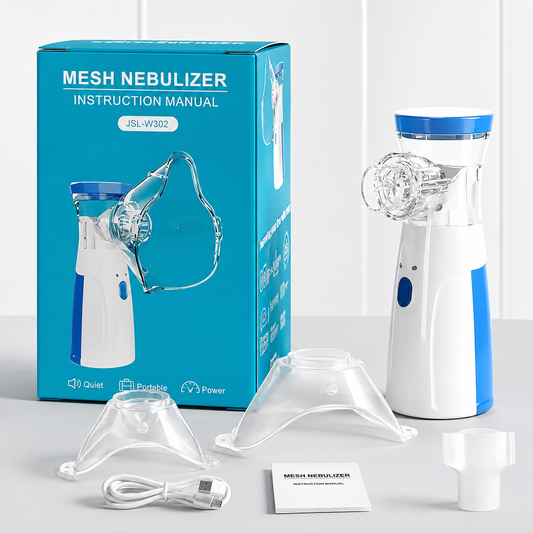 Portable Mesh Nebulizer for Adults & Kids | Silent Handheld Steam Inhaler for Cough, Cold & Breathing Relief | Wireless Rechargeable Vaporizer Machine ZAVION