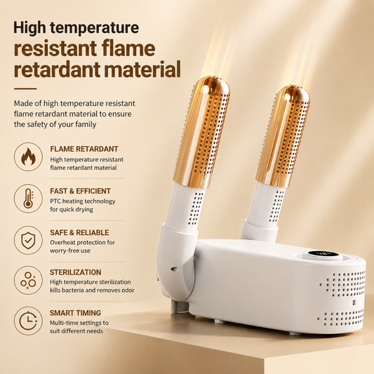 Electric Shoe Dryer & Warmer | 48°C Fast Drying | UV Sterilization | Foldable ZAVION