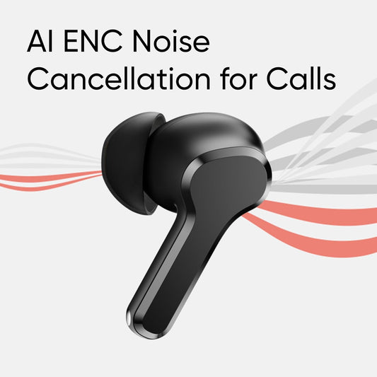 Realme Buds T110 TWS Earbuds | AI ENC | 38H Battery | Bluetooth 5.4 | Punk Black ZAVION