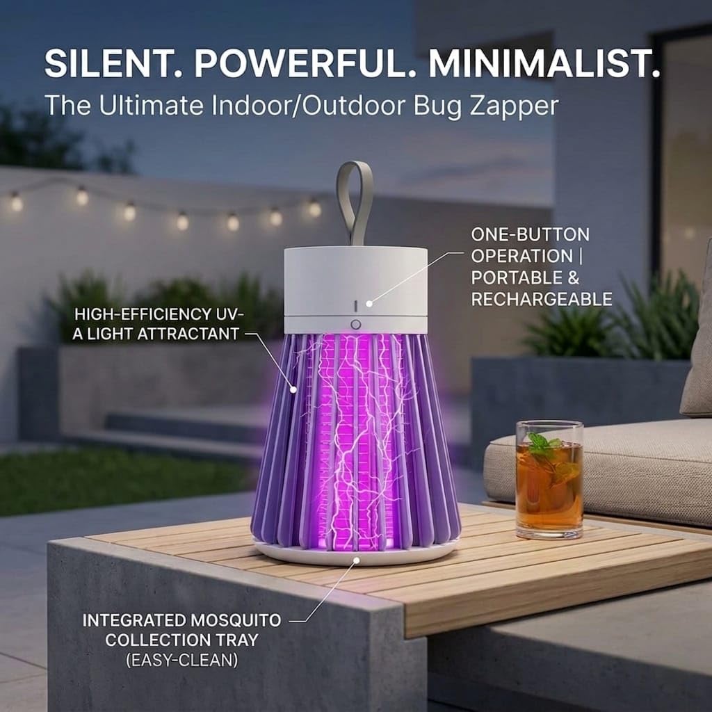 Rechargeable Mosquito Killer Lamp™ – Smart, Silent & Powerful Insect Protection ZAVION