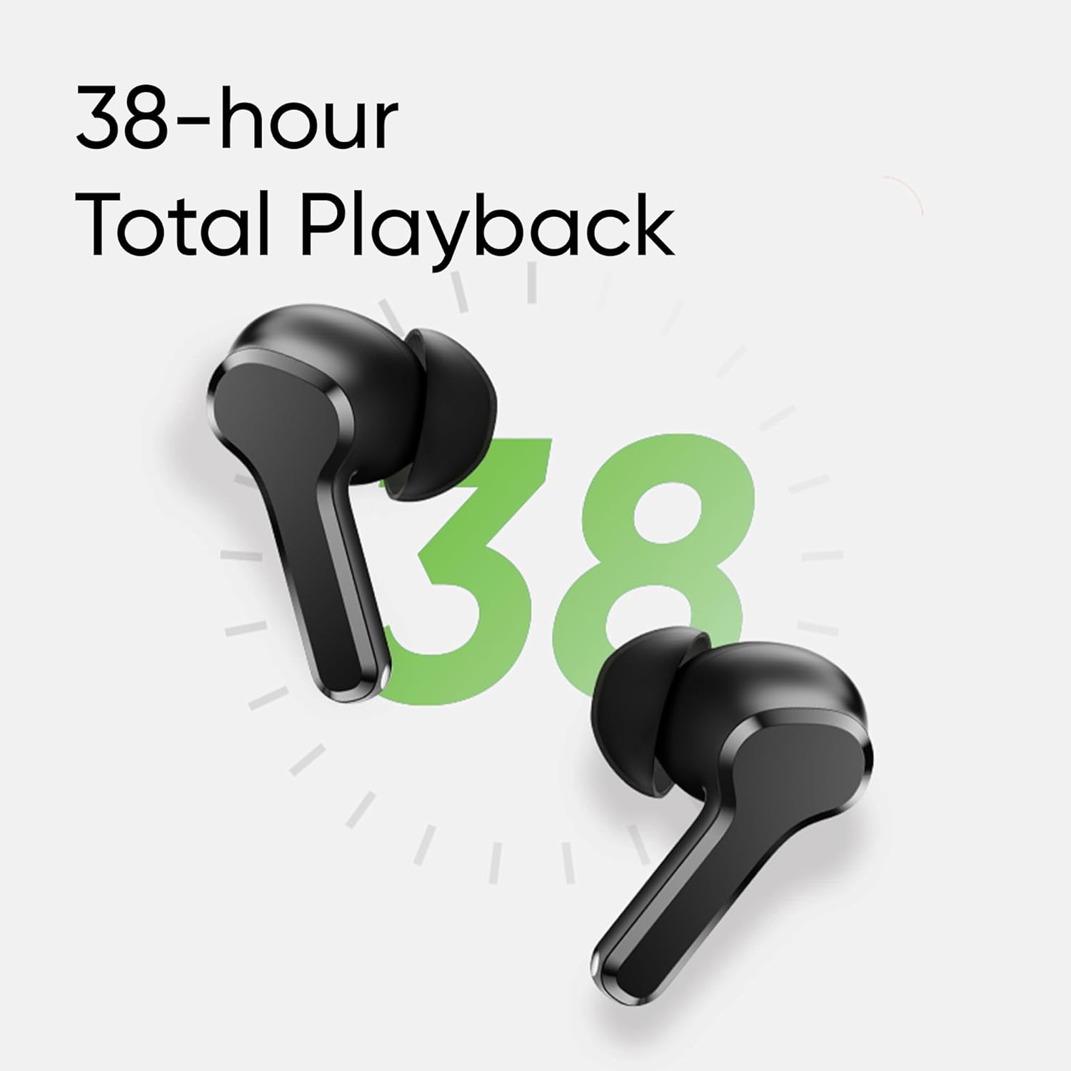 Realme Buds T110 TWS Earbuds | AI ENC | 38H Battery | Bluetooth 5.4 | Punk Black ZAVION