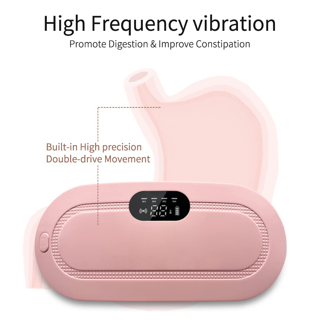 Portable Period Cramp Relief Heating Belt for Women | Cordless Heating Pad with Heat & Massage Therapy | Rechargeable Menstrual Pain Relief Pad for Belly & Back ZAVION