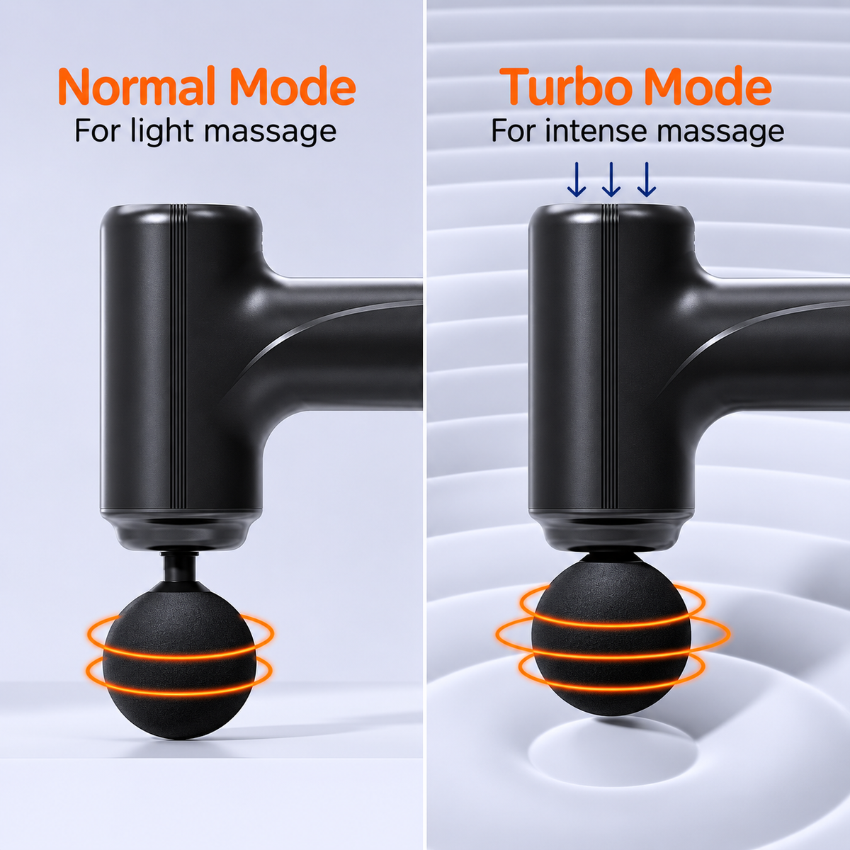 Charge Go Deep Tissue Massage Gun | 4 Massage Heads, 6 Speed Levels & Type-C Charging ZAVION