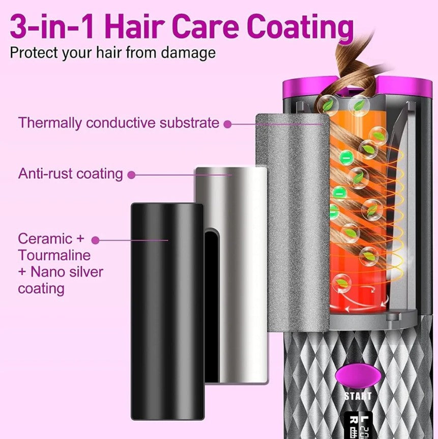 Automatic Hair Curler Machine (Cordless) – Instant Salon Curls for Women ZAVION