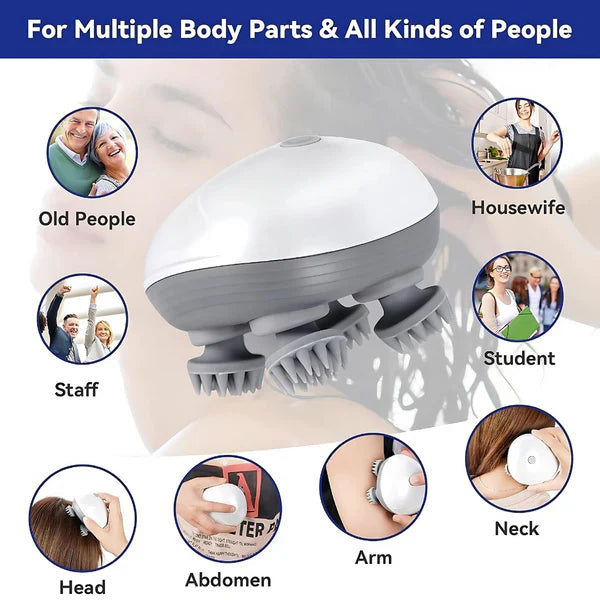 Rechargeable Waterproof Scalp Massager™ – Relax, Refresh & Rejuvenate ZAVION