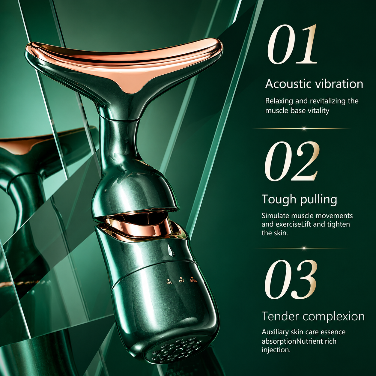 3-in-1 Facial, Neck & Eye Massager – Firming & Anti-Wrinkle ZAVION
