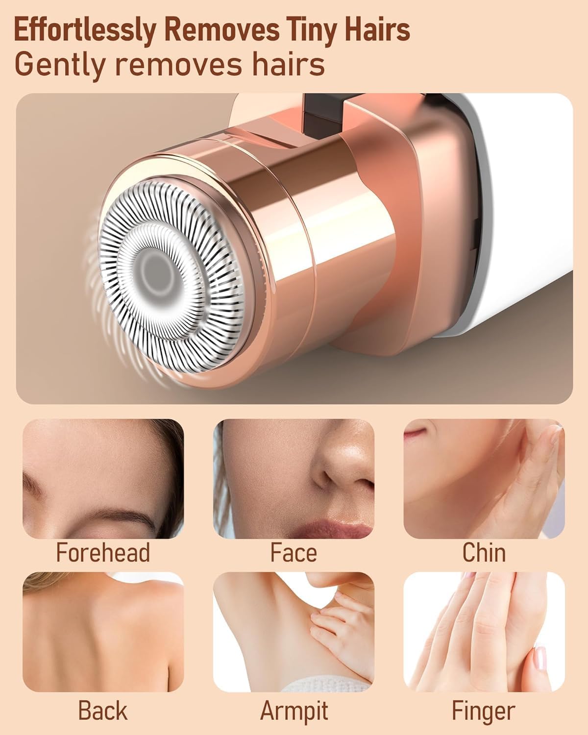 Flawless 2-in-1 Rechargeable Eyebrow & Facial Hair Trimmer with LED Light ZAVION