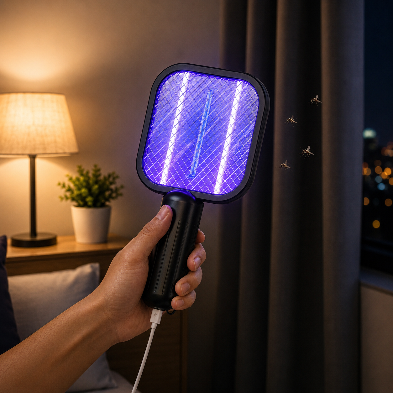 Mini Mosquito Killer Bat | USB Rechargeable Bug Zapper Racket ZAVION