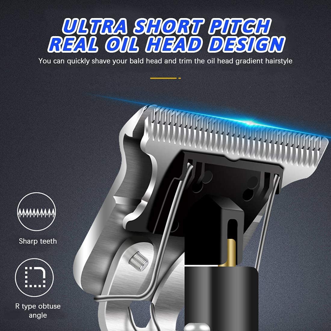 Rechargeable Beard & Hair Trimmer for Men | Professional Cordless Clipper | Gold ZAVION