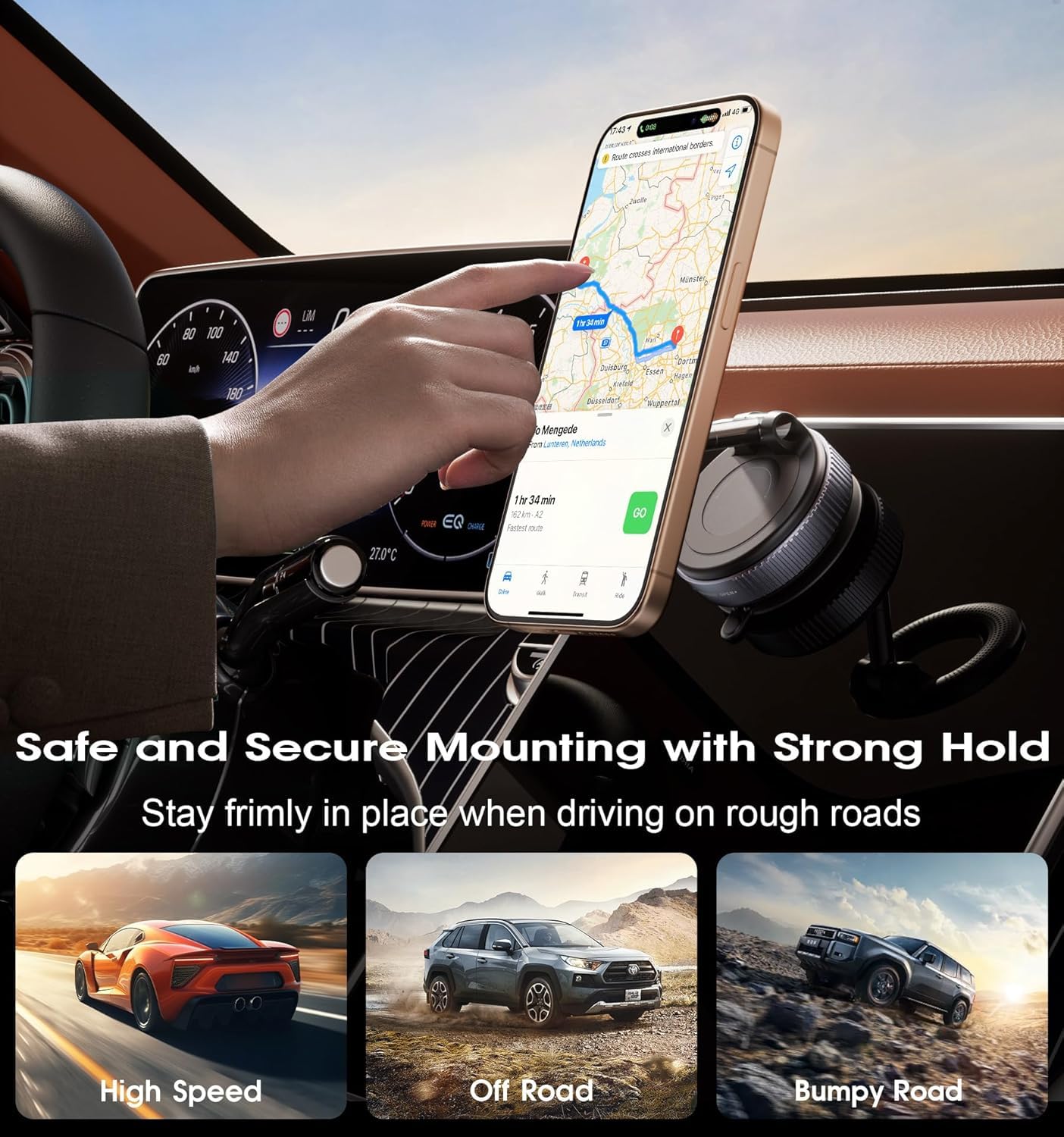 MagLock™ Vacuum Phone Holder – 360° Magnetic Grip | Ultra Strong Suction Mount for Car, Home & Gym ZAVION