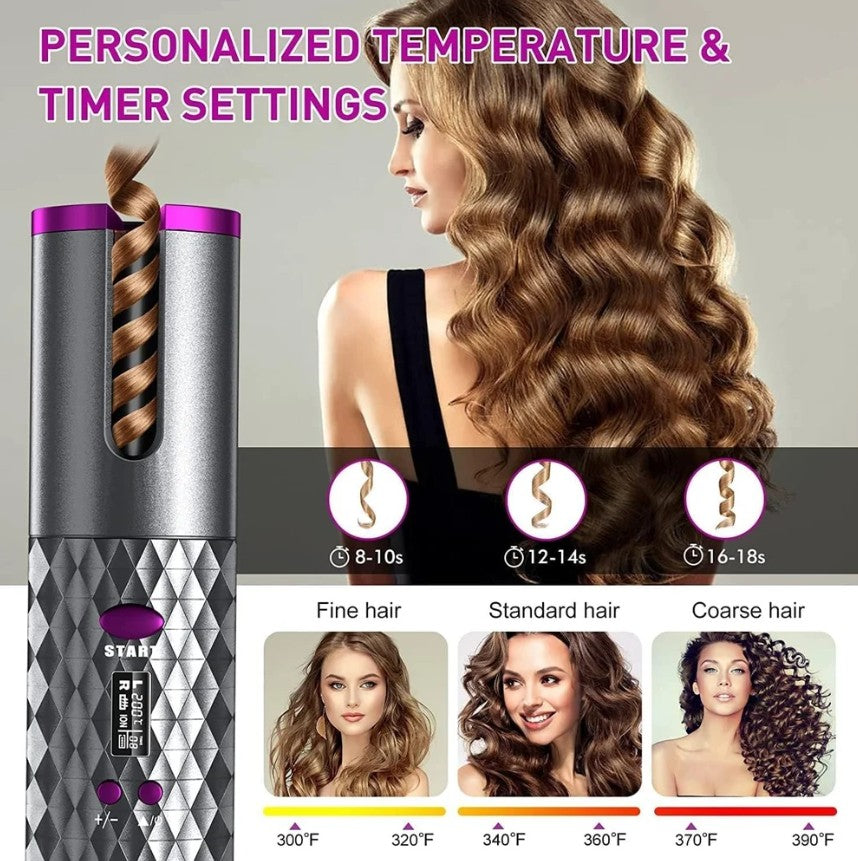 Automatic Hair Curler Machine (Cordless) – Instant Salon Curls for Women ZAVION