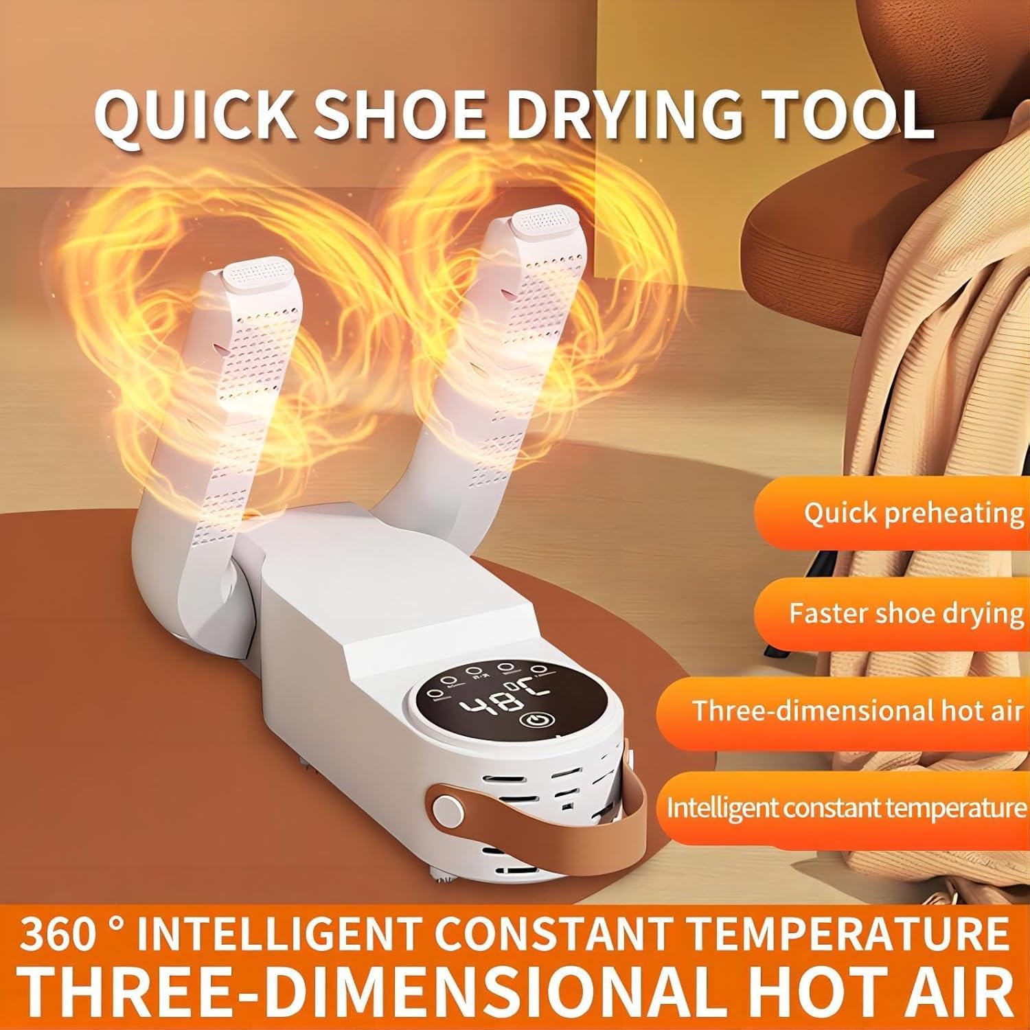 Electric Shoe Dryer & Warmer | 48°C Fast Drying | UV Sterilization | Foldable ZAVION