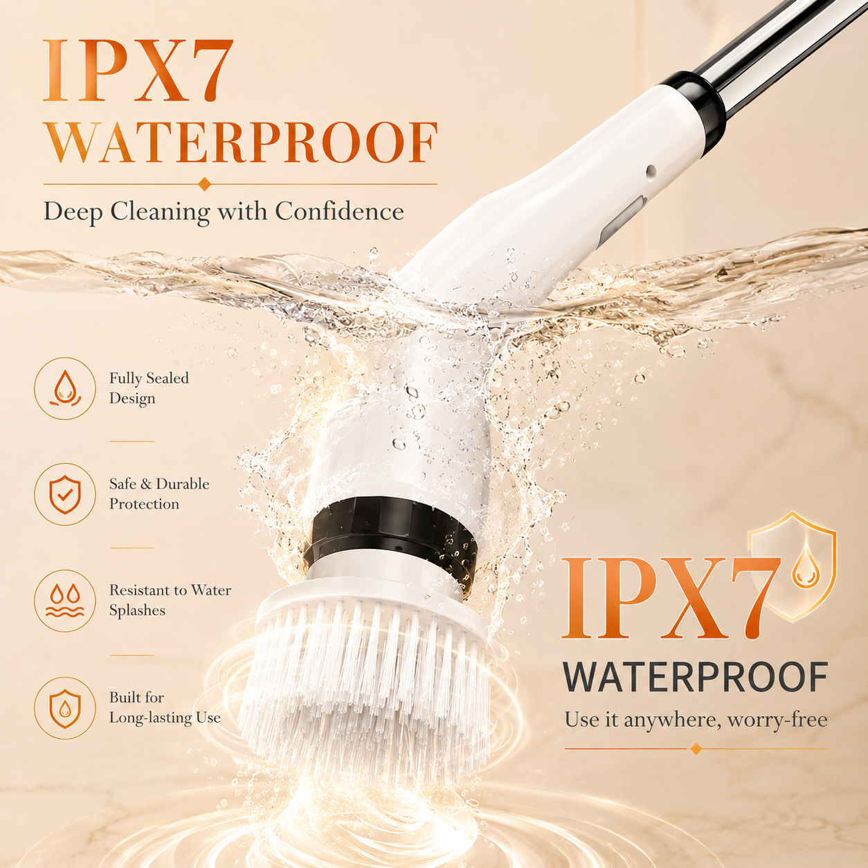 9-in-1 Electric Spin Scrubber with Adjustable Handle ZAVION