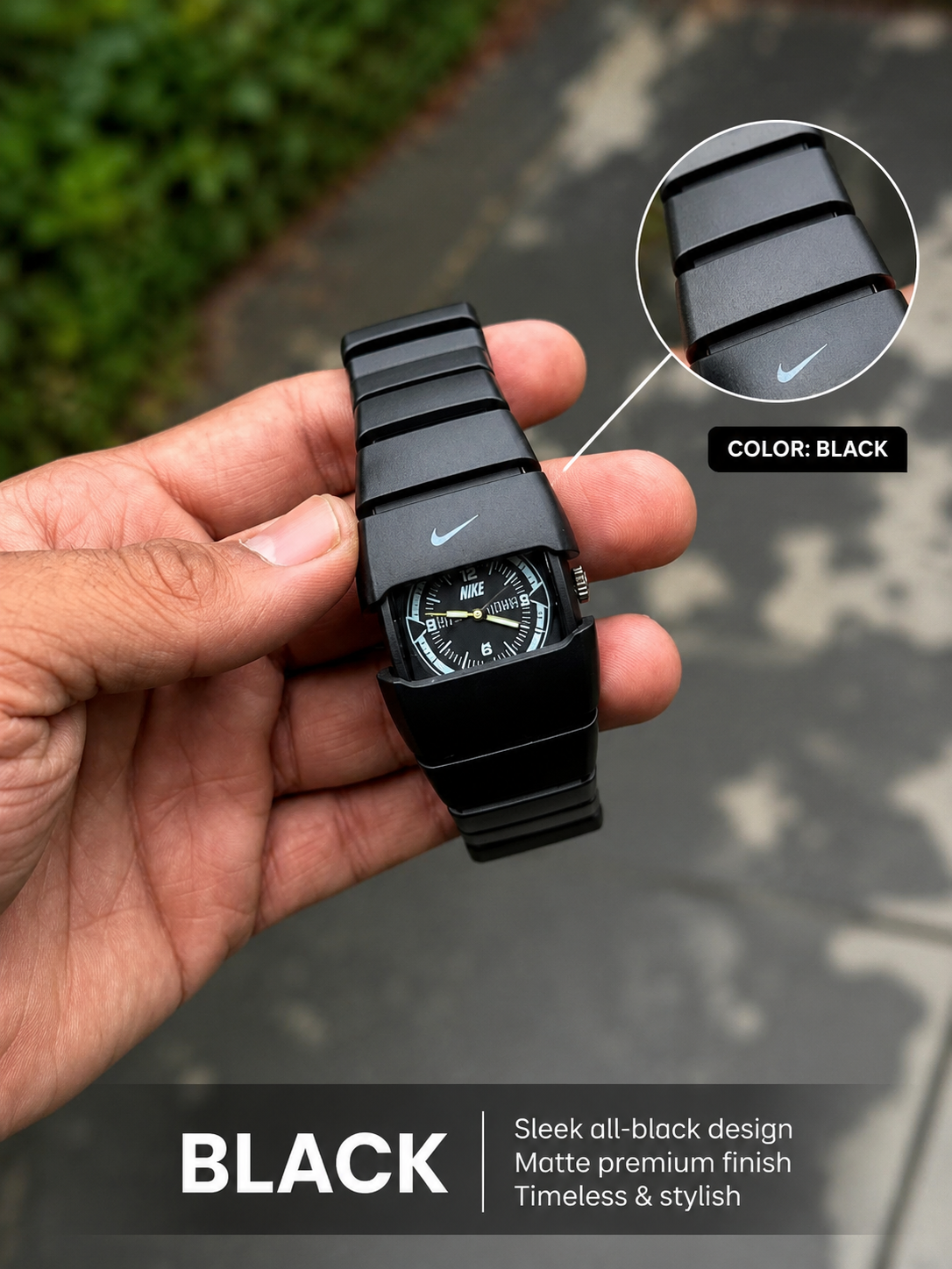 Men's Fashion Watch – Square Dial Sporty Analog Watch | Metal Bracelet Strap ZAVION