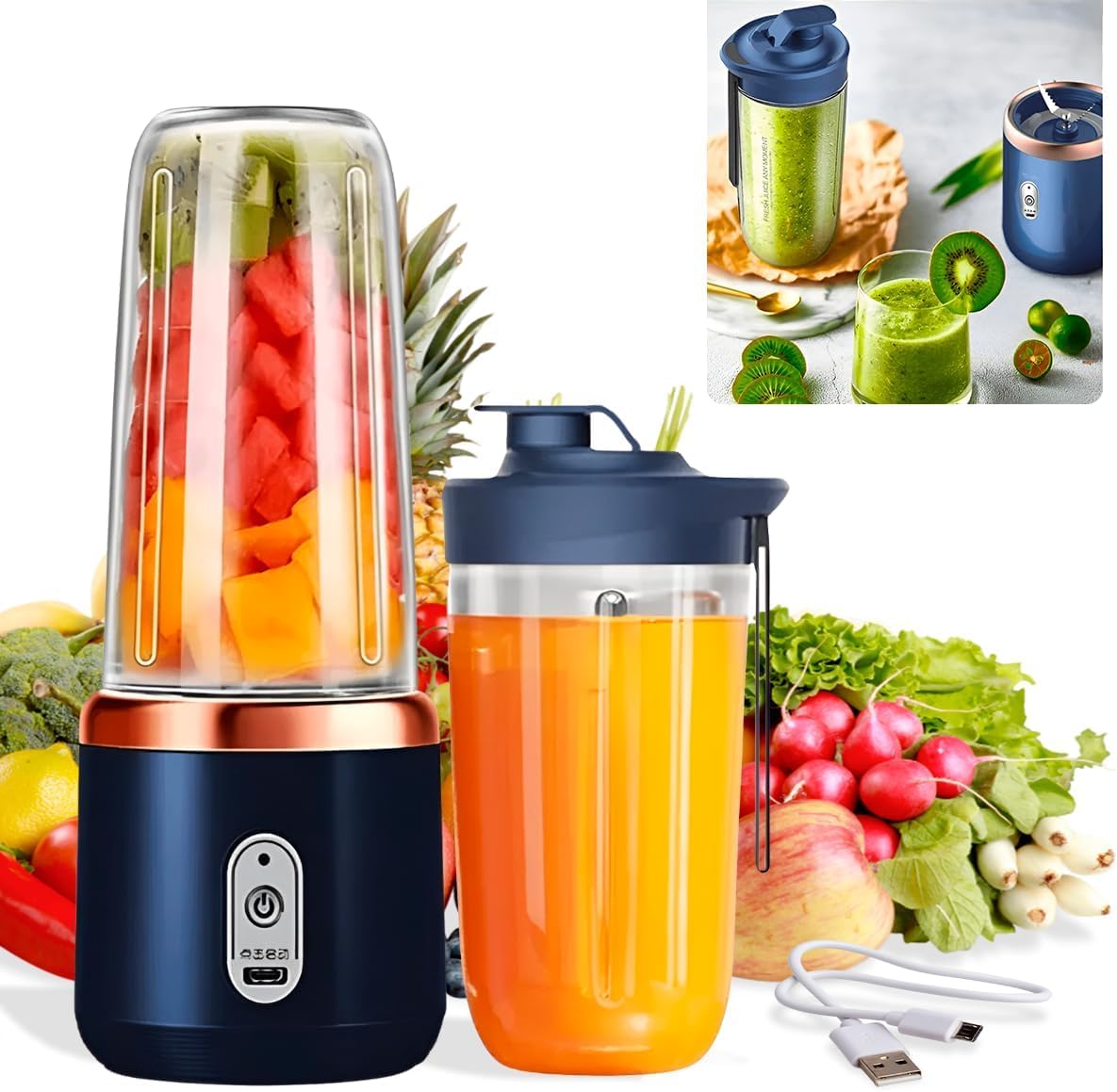 Mini Rechargeable Juicer™ – Blend Anywhere, Anytime ZAVION