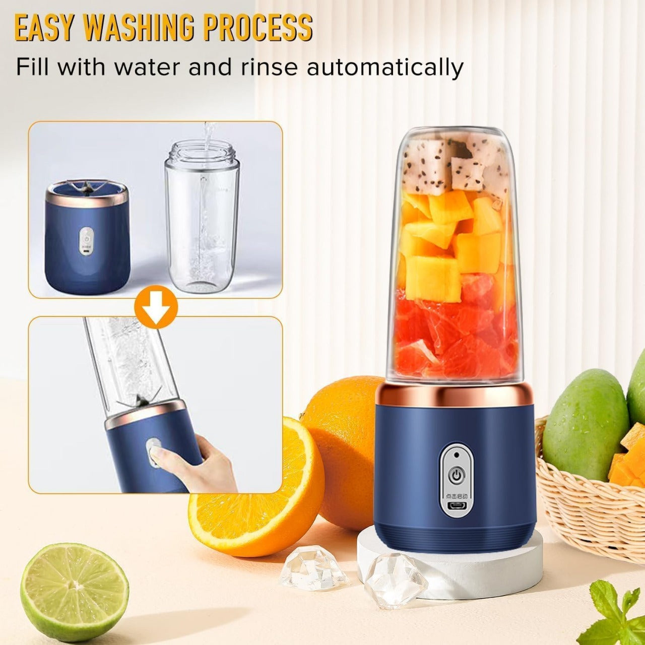 Mini Rechargeable Juicer™ – Blend Anywhere, Anytime ZAVION