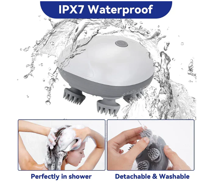 Rechargeable Waterproof Scalp Massager™ – Relax, Refresh & Rejuvenate ZAVION